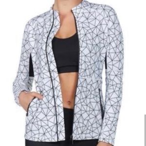 Karma White Athletic zipper jacket